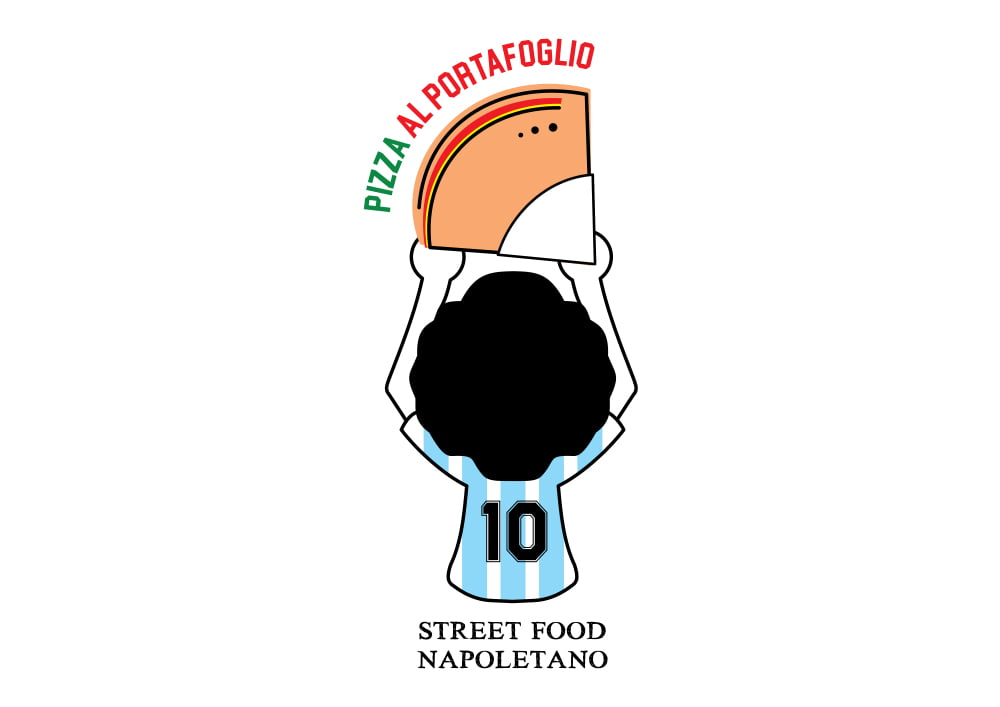 pizza logo al portfoglio street food napolitano apo grafista sxediasmos logotypou